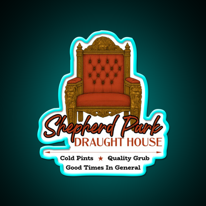 Shepherd Park Draught House Man Cave Bar Led Neon Sign Rgb Color