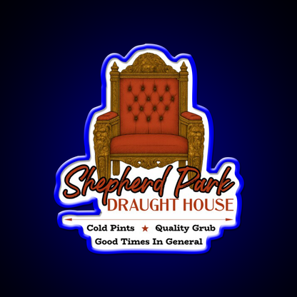 Shepherd Park Draught House Man Cave Bar Led Neon Sign Rgb Color