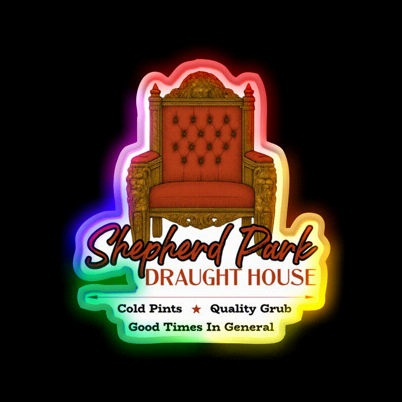 Shepherd Park Draught House Man Cave Bar Led Neon Sign Rgb Color