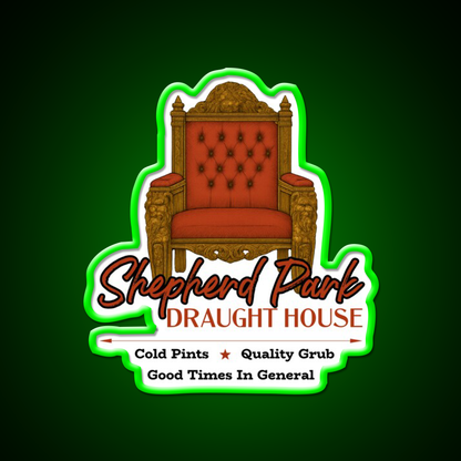 Shepherd Park Draught House Man Cave Bar Led Neon Sign Rgb Color