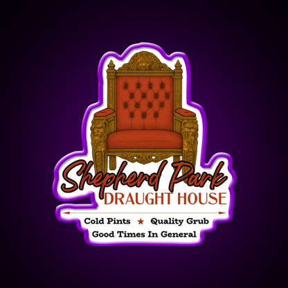 Shepherd Park Draught House Man Cave Bar Led Neon Sign Rgb Color