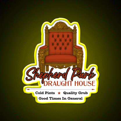 Shepherd Park Draught House Man Cave Bar Led Neon Sign Rgb Color