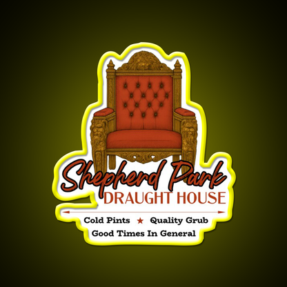 Shepherd Park Draught House Man Cave Bar Led Neon Sign Rgb Color
