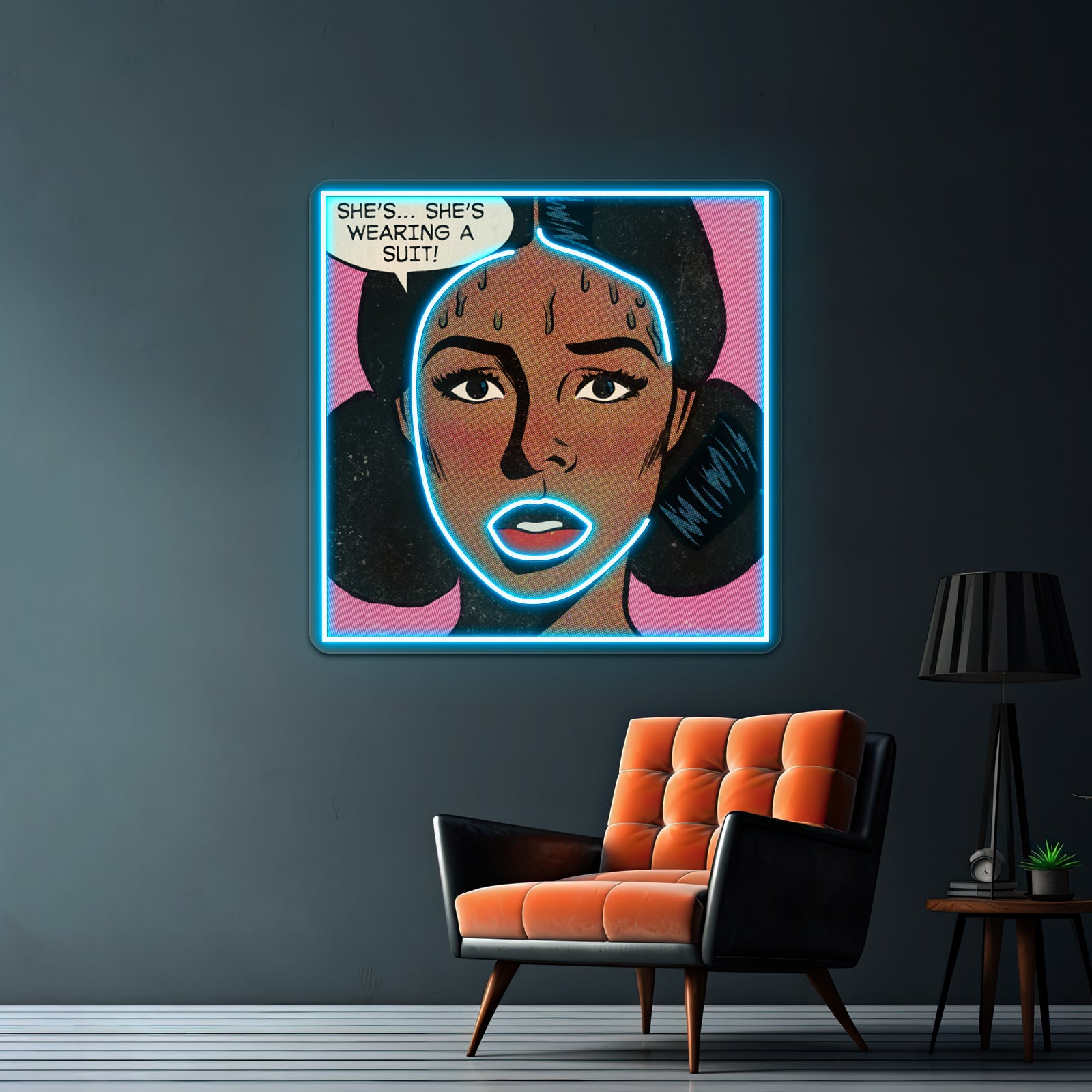 Shes Wearing A Suit Artwork Custom Led Signs | Shineneon