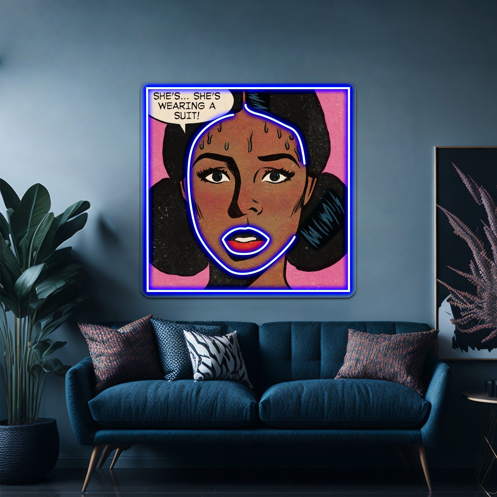 Shes Wearing A Suit Artwork Custom Led Signs | Shineneon