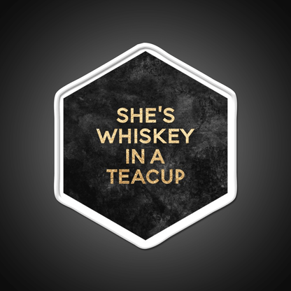 Shes Whiskey In A Teacup Whiskey Drink Bar Led Neon Sign Rgb Color - Shineneon