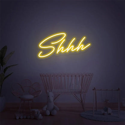 Shhh Led Neon Sign For Bars Bedrooms And Chill - Out Areas - Shineneon