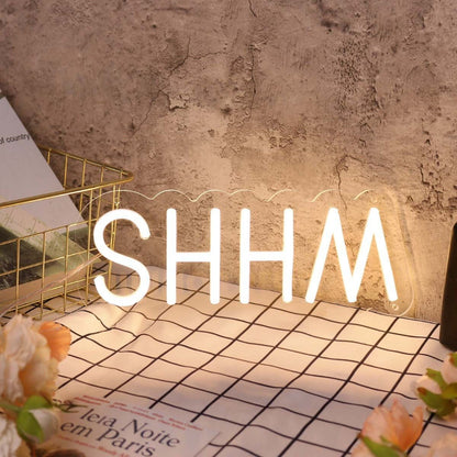 Shhm Yellow Led Neon Sign - Shineneon