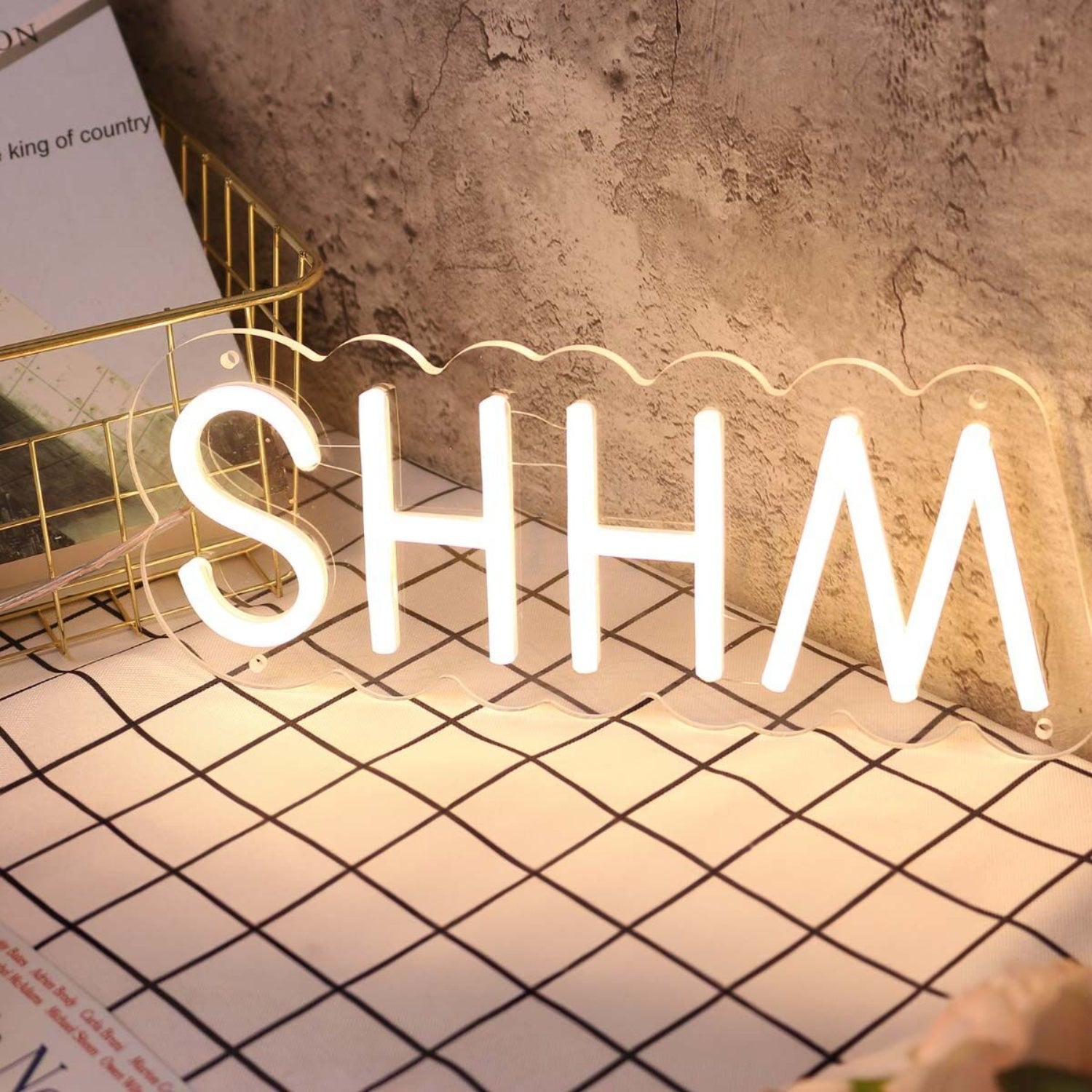 Shhm Yellow Led Neon Sign - Shineneon