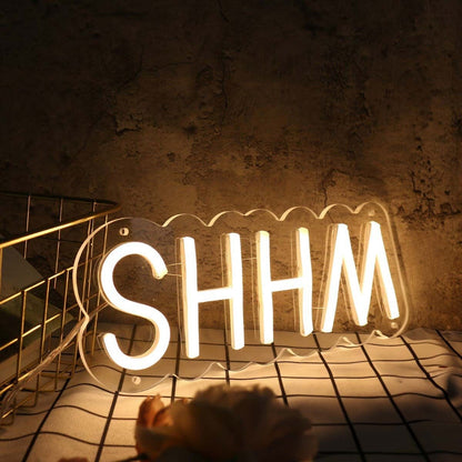 Shhm Yellow Led Neon Sign - Shineneon