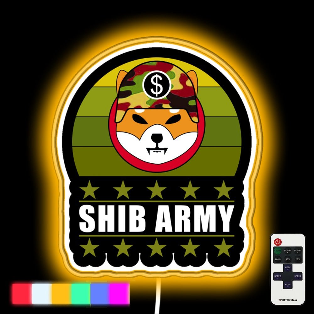 Shib Army Shiba Inu Coin Neon Gift Led Neon Sign - Shineneon
