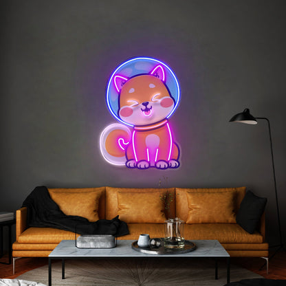 Shiba Asstonaut Led Neon Sign Light Custom Led Signs - Shineneon