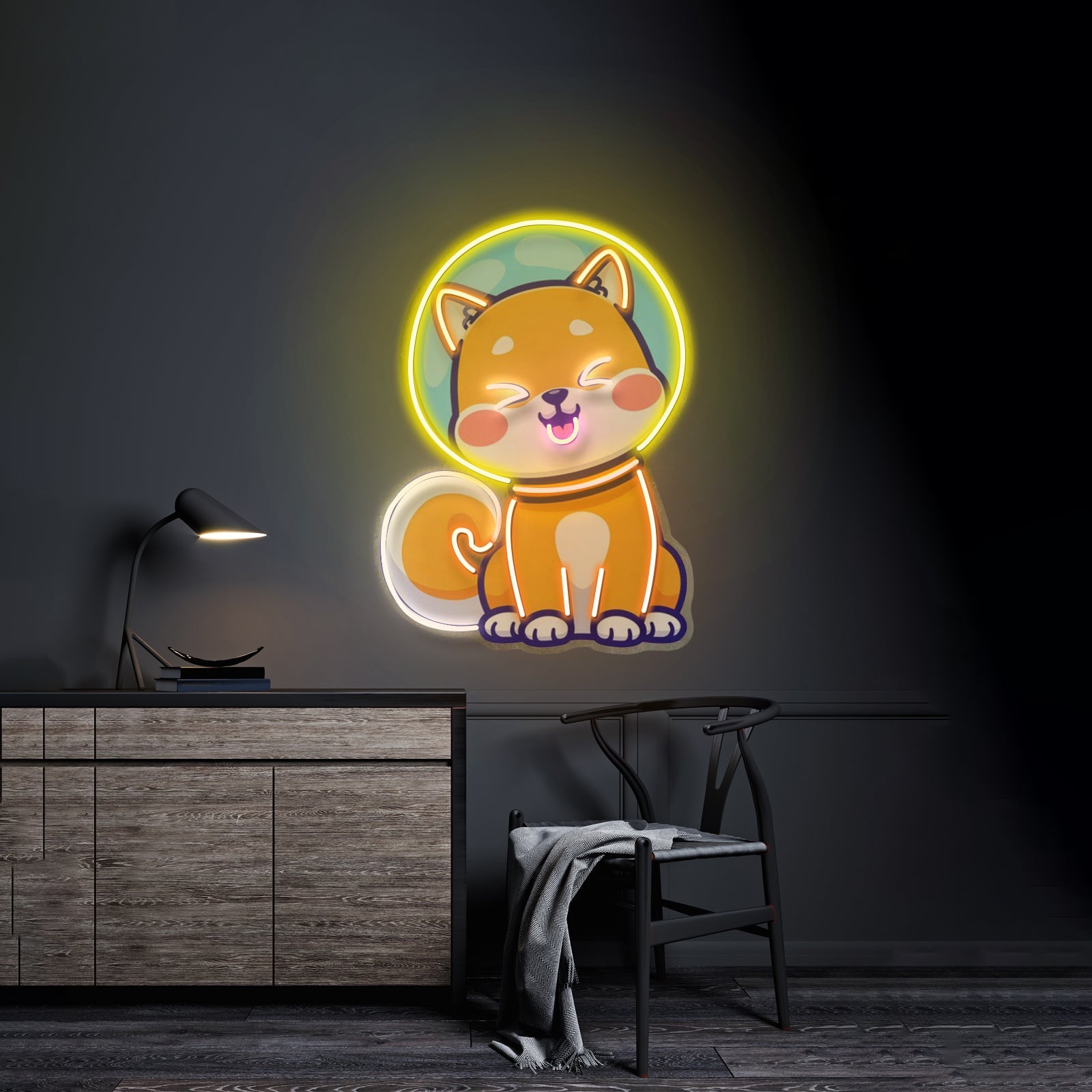Shiba Asstonaut Led Neon Sign Light Custom Led Signs - Shineneon