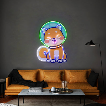 Shiba Asstonaut Led Neon Sign Light Custom Led Signs - Shineneon