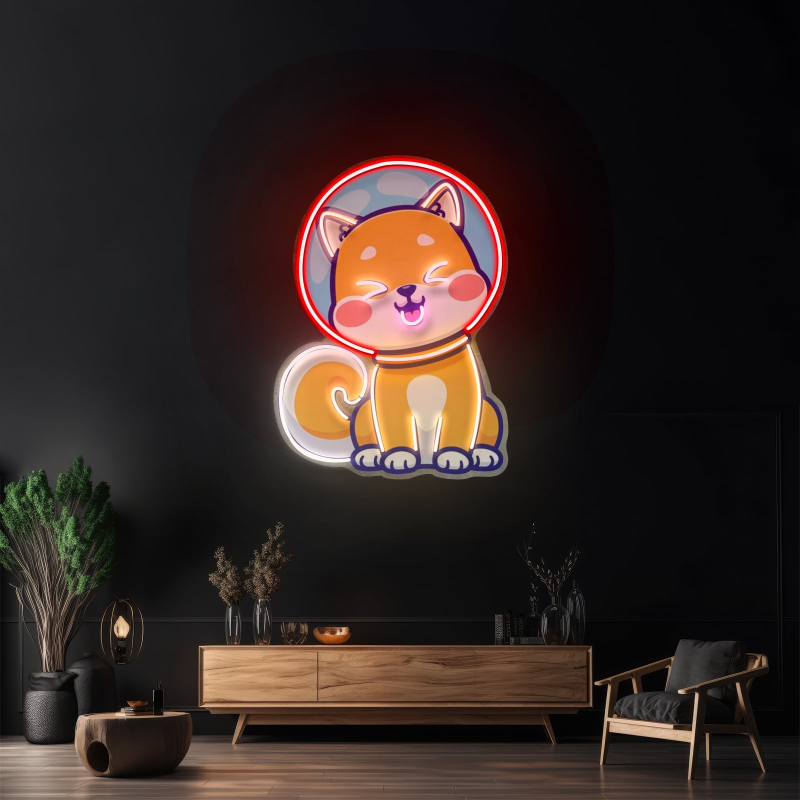 Shiba Asstonaut Led Neon Sign Light Custom Led Signs - Shineneon