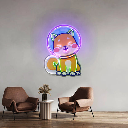 Shiba Asstonaut Led Neon Sign Light Custom Led Signs - Shineneon