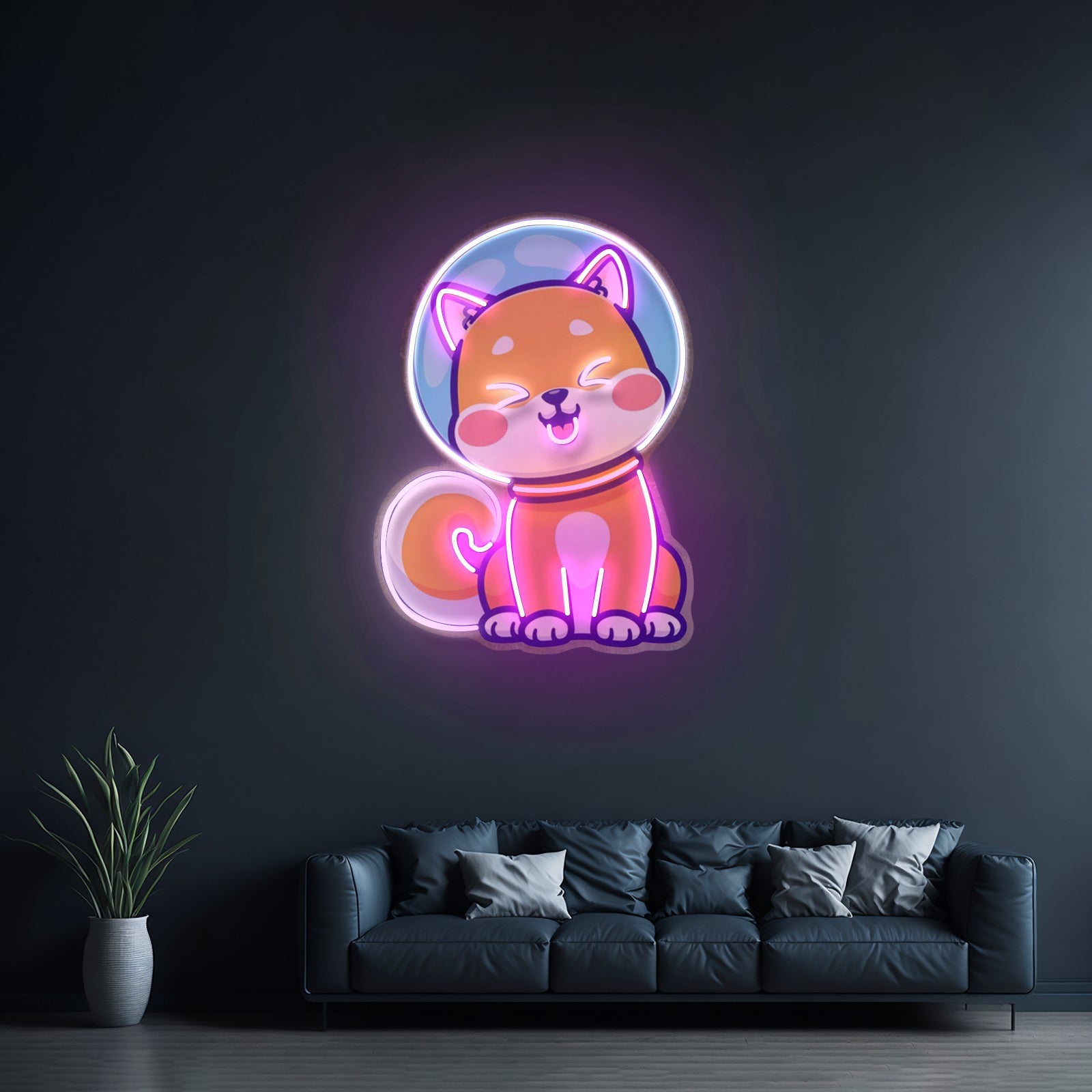 Shiba Asstonaut Led Neon Sign Light Custom Led Signs - Shineneon