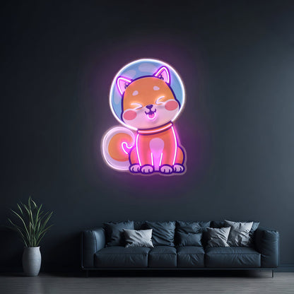 Shiba Asstonaut Led Neon Sign Light Custom Led Signs - Shineneon