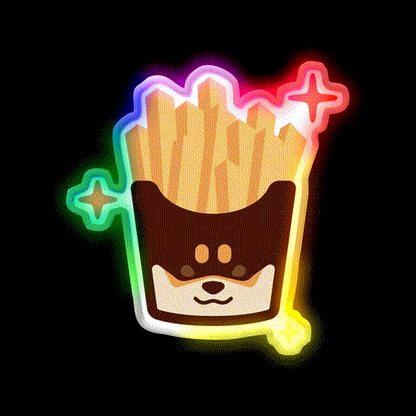 Shiba Fries Fast Food Led Neon Sign For Burger Place Rgb Color - LED neon sign close-up detail