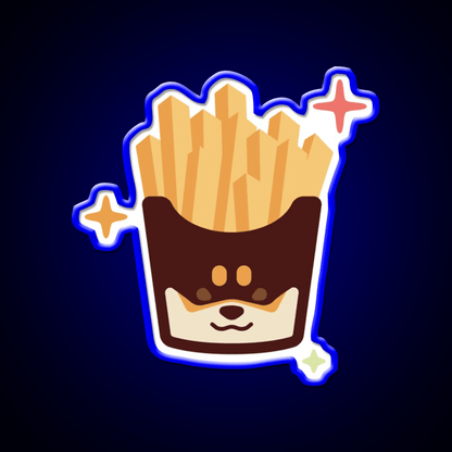 Shiba Fries Fast Food Led Neon Sign For Burger Place Rgb Color - Shineneon