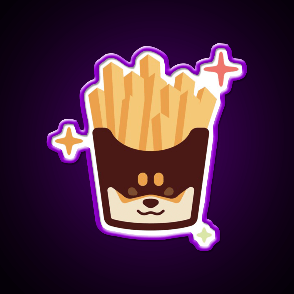 Shiba Fries Fast Food Led Neon Sign For Burger Place Rgb Color - Shineneon