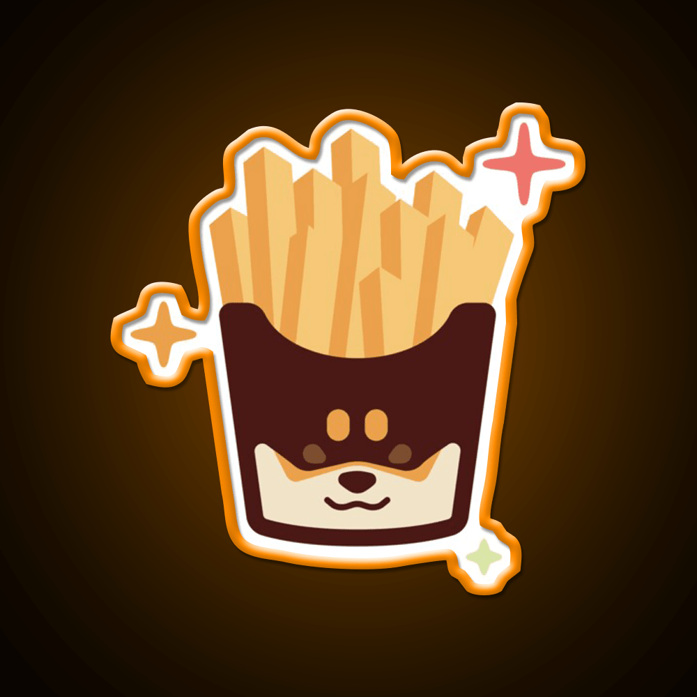 Shiba Fries Fast Food Led Neon Sign For Burger Place Rgb Color - Shineneon