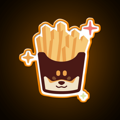 Shiba Fries Fast Food Led Neon Sign For Burger Place Rgb Color - Shineneon