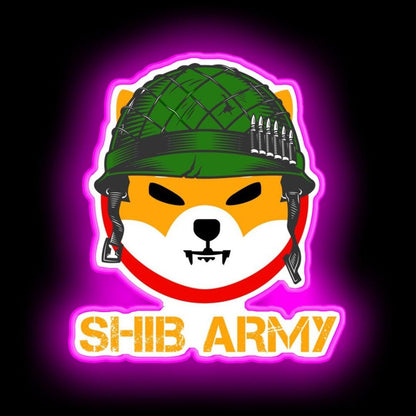 Shiba Inu Token To The Moon Shibarmy Neon Sign - Shineneon