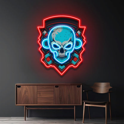 Shield Monkey Skull Acrylic Led Neon Sign | Shineneon