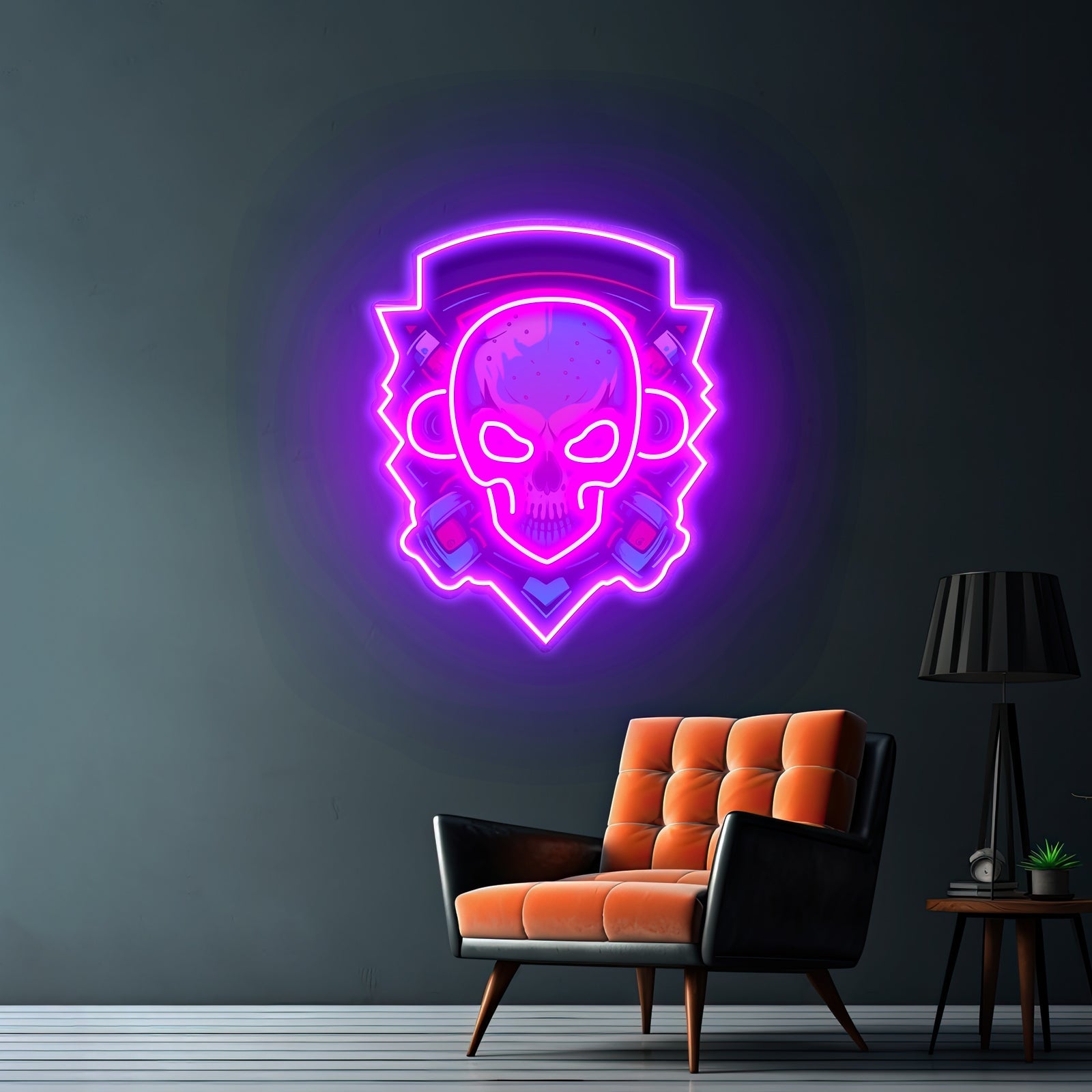 Shield Monkey Skull Led Neon Sign Light Custom Led Signs - Shineneon