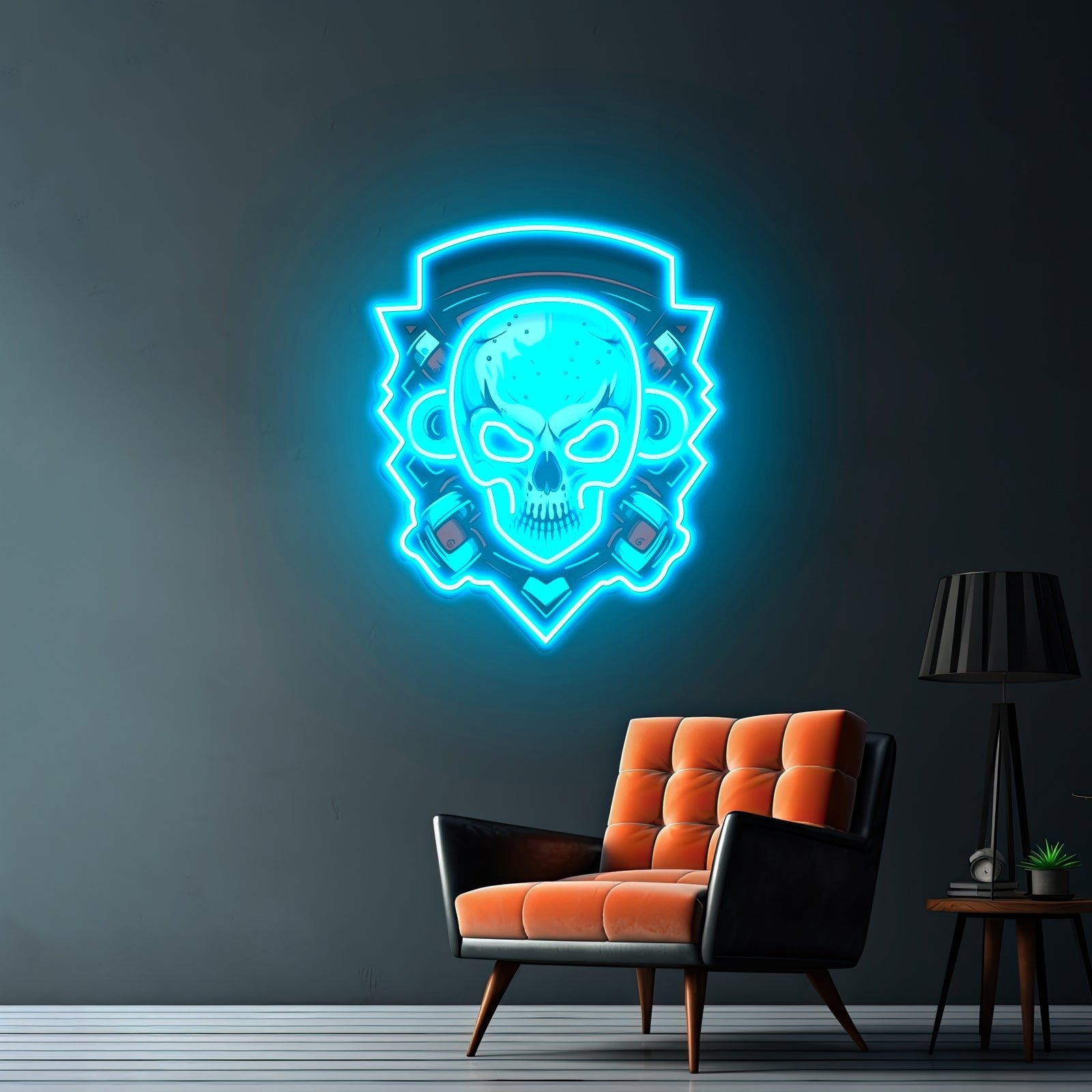 Shield Monkey Skull Led Neon Sign Light Custom Led Signs - Shineneon