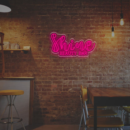 Shine Beauty Bar Led Neon Sign Home Decor Chic Bars And Trendy Office Vibes | Shineneon