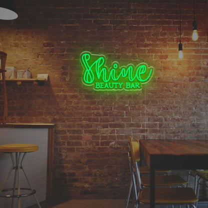 Shine Beauty Bar Led Neon Sign Home Decor Chic Bars And Trendy Office Vibes | Shineneon