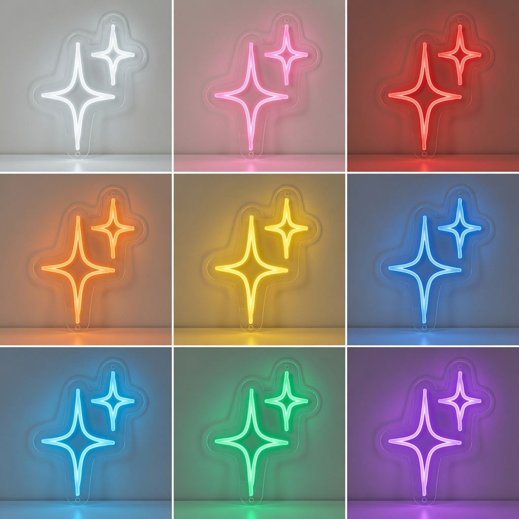 Shine Bright Bedroom LED Neon Sign Wall Neon Sign - 05 Color Grid