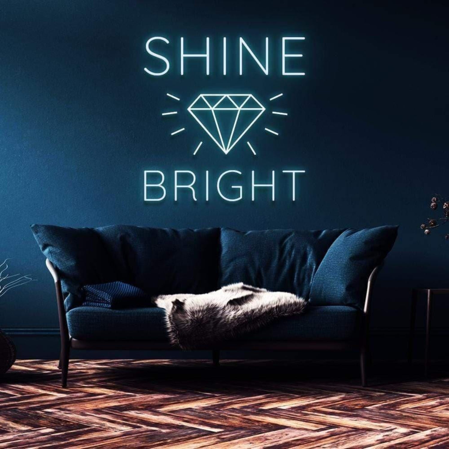 Shine Bright Light Green Diamond Rays Led Neon Sign For Modern Home Decor | Shineneon