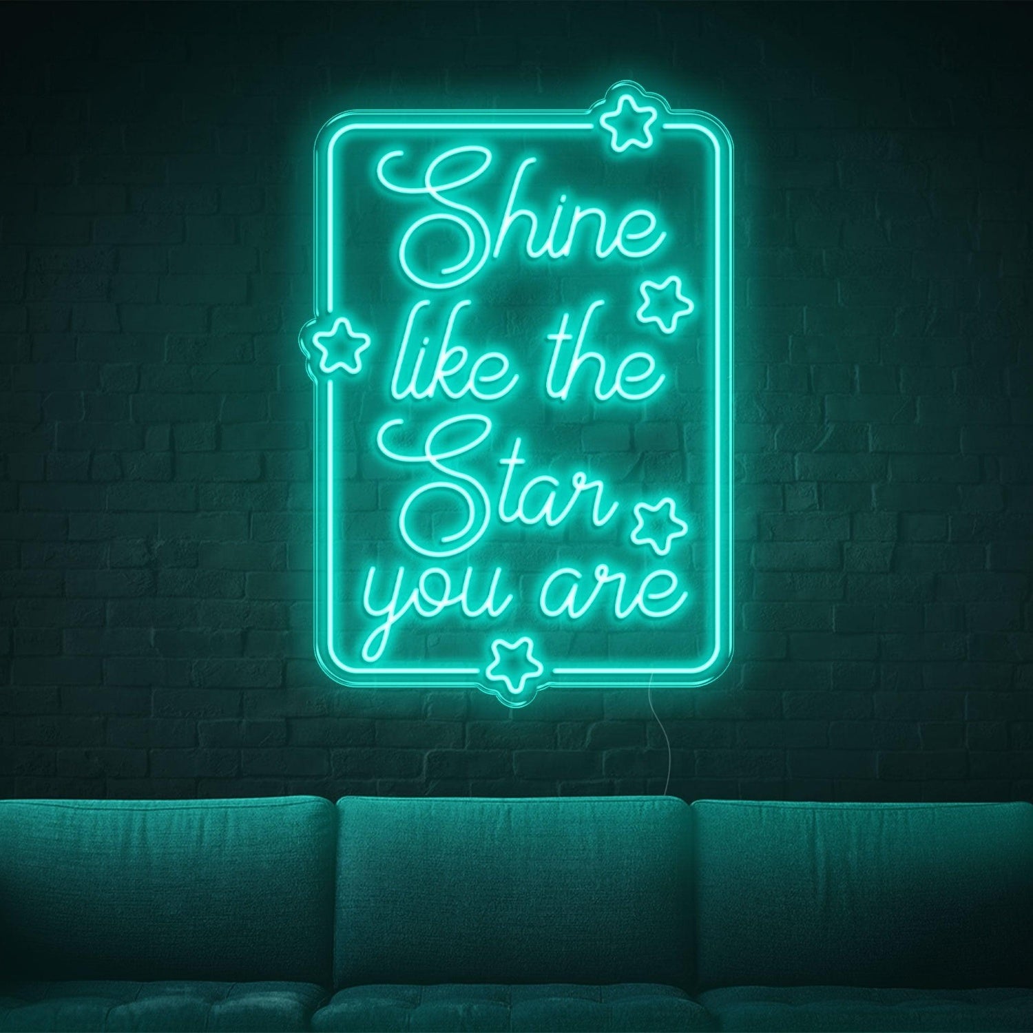 Shine Like The Star Warm Yellow Led Neon Sign With Stars For Home Wall Decor | Shineneon
