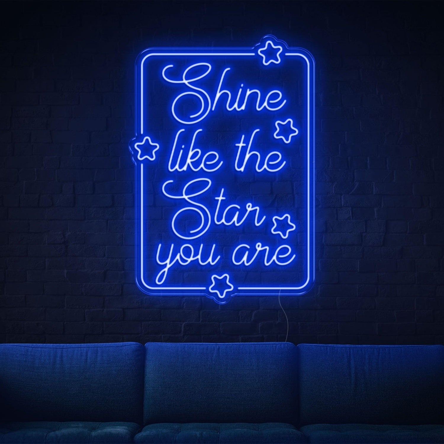 Shine Like The Star Warm Yellow Led Neon Sign With Stars For Home Wall Decor | Shineneon