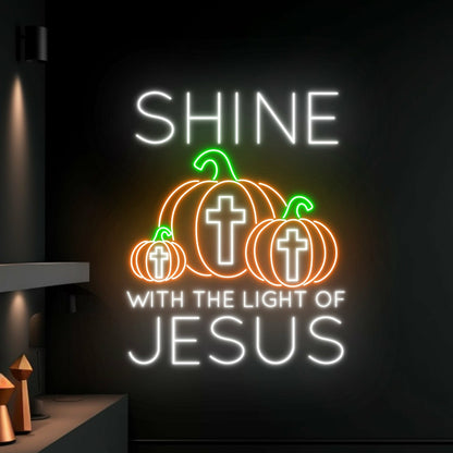 Shine With The Light Of Jesus Led Neon Sign | Shineneon