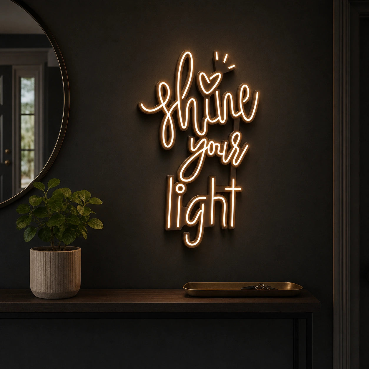 Shine Your Light LED Neon Sign Garage Man Cave Neon Sign real lifestyle scene
