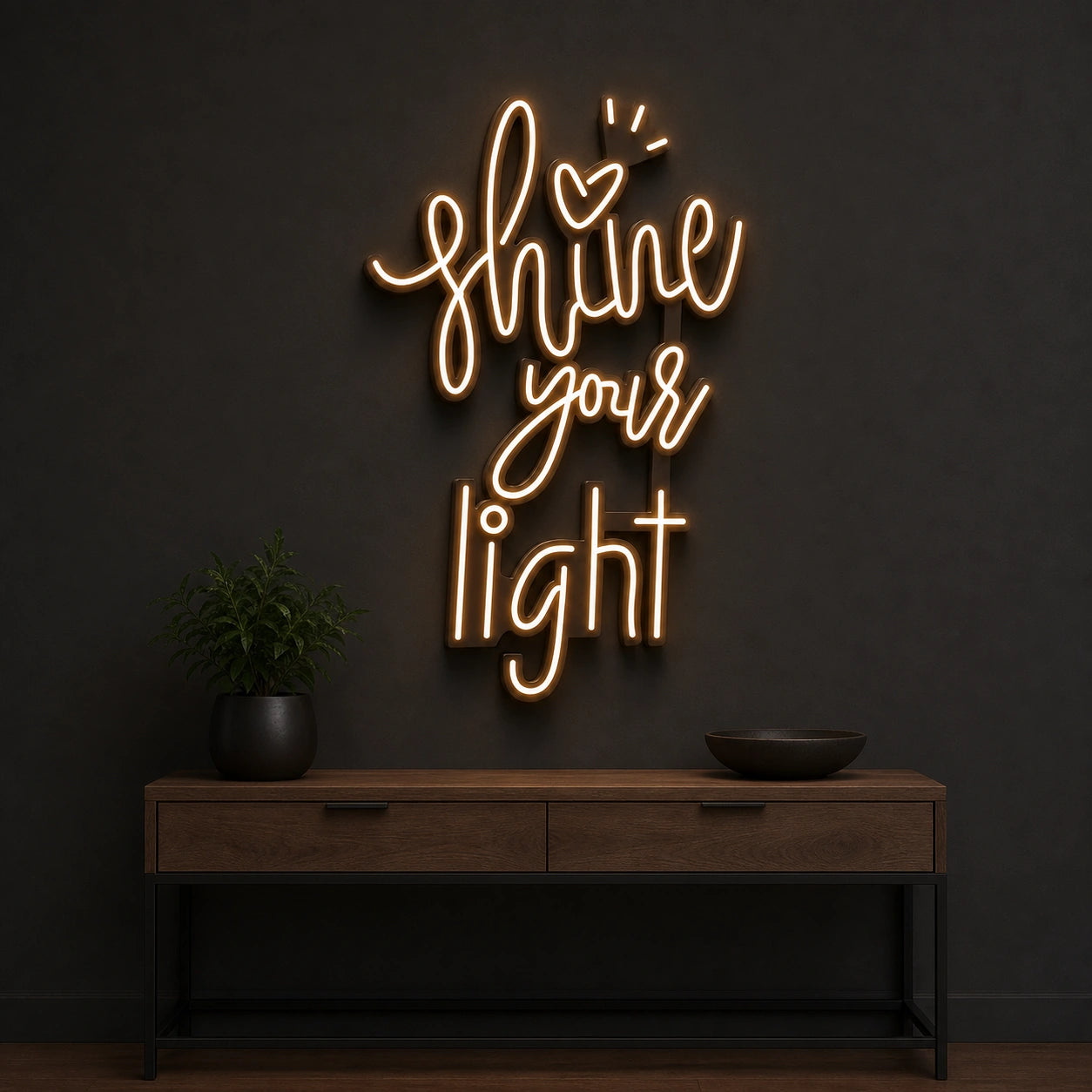 Shine Your Light LED Neon Sign Garage Man Cave Neon Sign size image