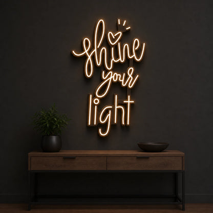 Shine Your Light LED Neon Sign Garage Man Cave Neon Sign size image