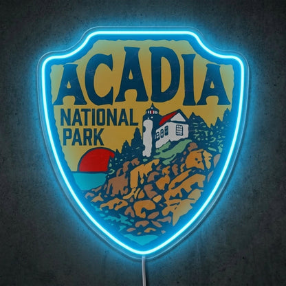 ShineNeon™ Acadia National Park Neon Sign Maine Lighthouse Coastal Decor USB Power Neon Sign - Shineneon