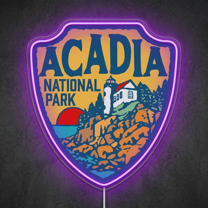 ShineNeon™ Acadia National Park Neon Sign Maine Lighthouse Coastal Decor USB Power Neon Sign - Shineneon