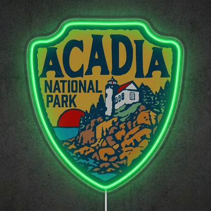 ShineNeon™ Acadia National Park Neon Sign Maine Lighthouse Coastal Decor USB Power Neon Sign - Shineneon