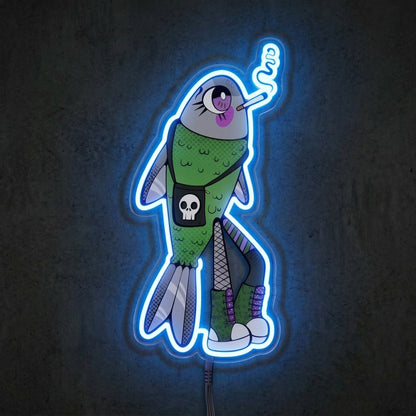 ShineNeon™ Alt Emo Fish Neon Sign Grunge Aesthetic Punk Wall Decor USB Powered Neon Sign - Shineneon