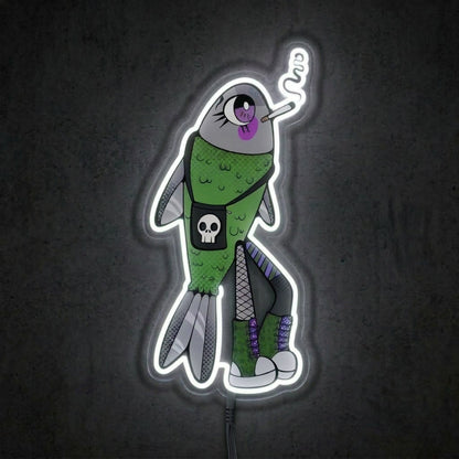 ShineNeon™ Alt Emo Fish Neon Sign Grunge Aesthetic Punk Wall Decor USB Powered Neon Sign - Shineneon
