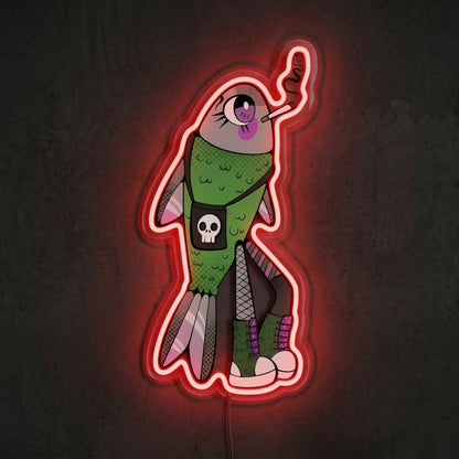 ShineNeon™ Alt Emo Fish Neon Sign Grunge Aesthetic Punk Wall Decor USB Powered Neon Sign - Shineneon