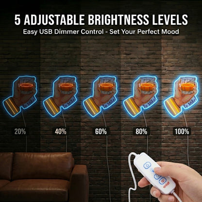 ShineNeon™ Beer Cheers Hand Neon Sign USB Power - Shineneon