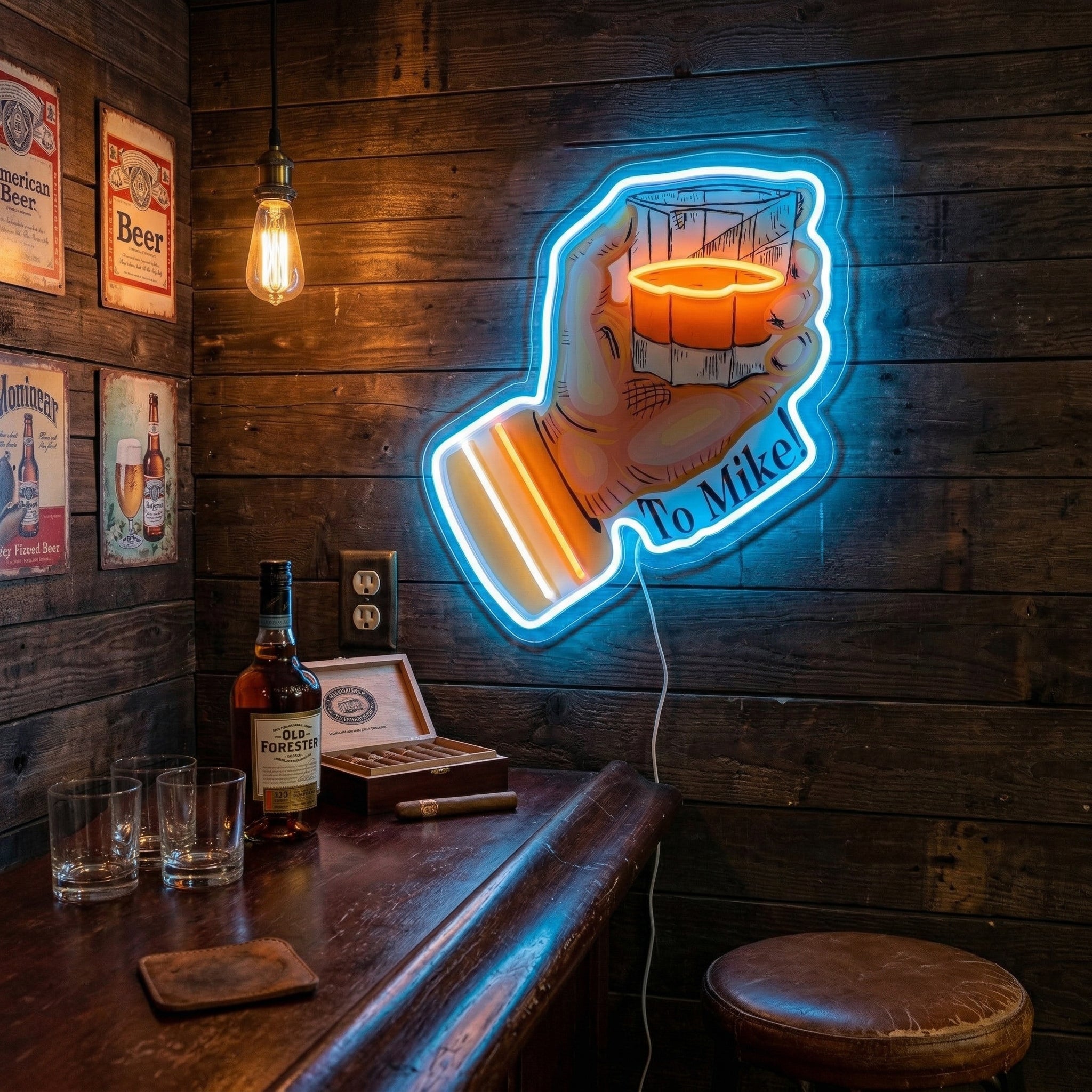 ShineNeon™ Beer Cheers Hand Neon Sign USB Power - Shineneon