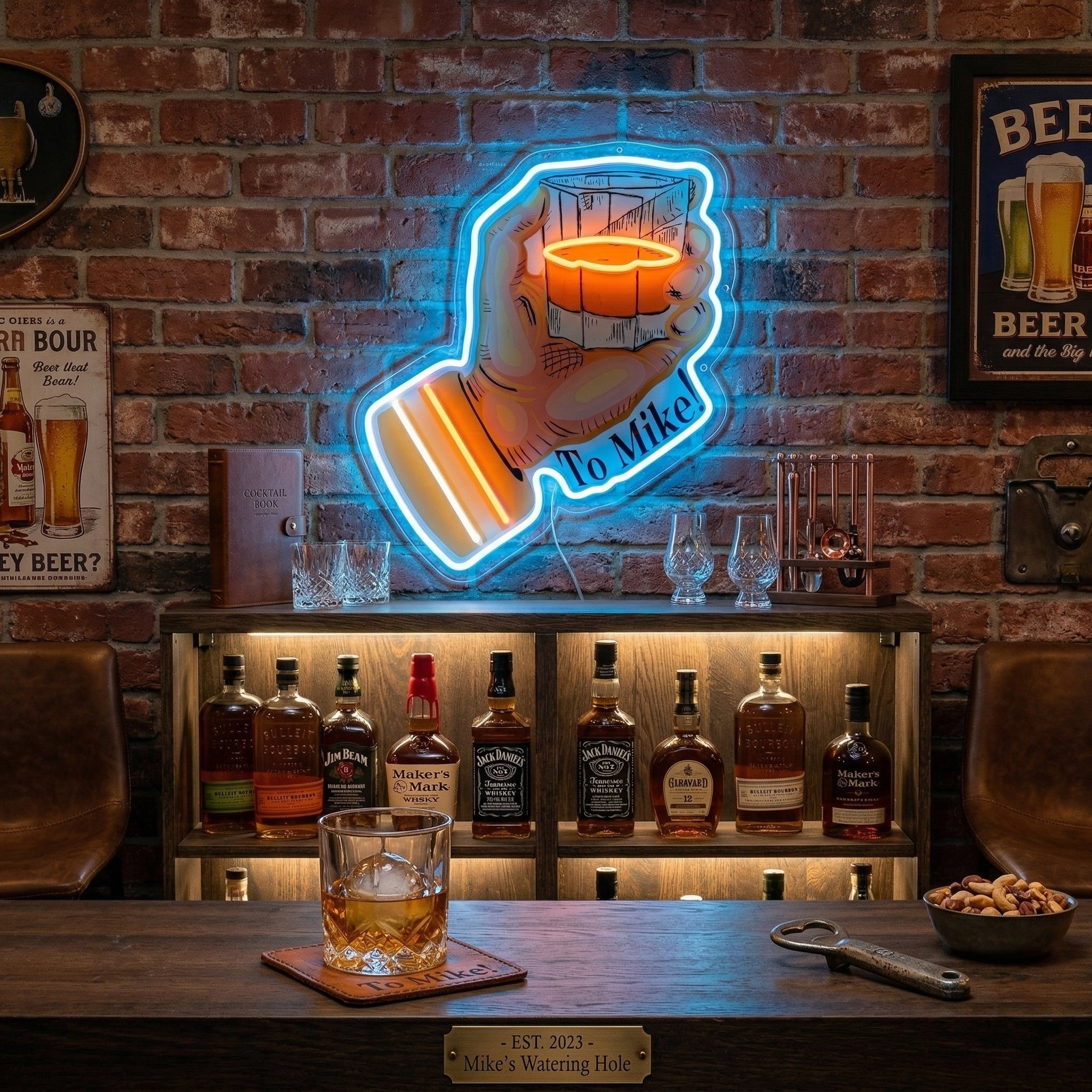 ShineNeon™ Beer Cheers Hand Neon Sign USB Power - Shineneon